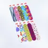 Lima de uñas de esponja impresa mini de 6 cm transfronteriza, tira de pulido para manicura, doble cara, cuidado de uñas, lima de uñas wearable de Eva, tira, venta al por mayor