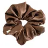 Scrunchie Grande Jacquard de Alta Gama Estilo Francés Vintage Satinado Camelia Lazo para Cola de Caballo Accesorio para el Cabello para Mujeres