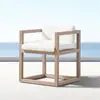 Mesas y Sillas de Exterior, Jardín de Patio de Villa, Mesa Larga de Madera Maciza, Muebles de Ocio para Terraza de Casa Modelo, Mesa de Comedor de Exterior de Diseñador