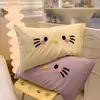 Funda de Almohada Bordada de Algodón Lavado Pieza Única Cubierta Universal para Almohada Oso Lindo Caricatura Ins Núcleo de Almohada Cubierta Interior