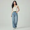 Cinto Feminino Novo para Primavera/Verão 2026 com Decoração de Fivela Lisa, Couro Genuíno Vintage Versátil para Jeans, Em Estoque Atacado