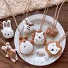 Ropa para Niños Color Nuevo Otoño Temprano Mori Girl Cadena Marrón Tela Linda Oso Animal Cadena Accesorios para Adultos