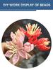 Horquilla Flecos con Cuentas de Vidrio Color Perla Opaco Super 2mm Hecha en Casa Flor de Cuentas para Manualidades DIY