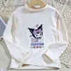 Roupa Térmica Interna para Meninas, Tamanhos Médio e Grande para Crianças, Nova Camisa Térmica de Veludo Outono e Inverno, Tops de Camiseta de Manga Longa para Crianças, Roupas para Crianças