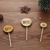 Plato para Pastel de Boda Personalizado Europeo y Americano Plato de Madera MR & MRS Tronco de Pino Decoración para Fiesta de Pastel de Boda Plato de Madera
