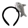 Fofa Super Fofa boneca rosto de tubarão faixa de lavagem de rosto grampo de cabelo engraçado faixa de cabelo de escultura em areia vendendo adereços de cabeça fofos máscara facial feminina