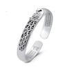 Estilo étnico retro pulsera abierta nueva pulsera tallada de pavo real nuevo estilo antiguo chino pulsera de moda nacional pulsera abierta