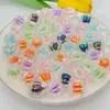 16 Contas Bouncy Coloridas UV Facetadas da Terra para Caneta de Contas DIY Feita à Mão Corrente para Celular Contas de Abóbora Acessórios de Contas Soltas