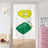 Cortina de Puerta de Dibujos Animados para Uso Doméstico, Cortina Divisoria de Dormitorio, Cortina Divisoria de Cocina y Baño, Cortina de Tela sin Taladro, Media Cortina