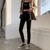 Leggings de Otoño 2025 con Raya Lateral para Mujer, Algodón Delgado Ajustado Elástico Talla Extra Gris Pantalones de Yoga