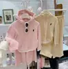 Estilo Pai e FilhoEstilo Academia Conjunto Feminino Estilo Casual Moletom com Zíper Moda Crianças Grandes Meninas Estilo Coreano Celebridade da Internet Solto
