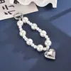 Pulsera de Cadena con Perlas de Flor de Cerezo Bicolor Estilo Coreano Ins Colgante para Teléfono Bolso Versátil de Moda Accesorio