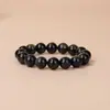 Pulseras de Obsidiana Dorada para Hombres y Mujeres, Cuentas Individuales, Cuentas Sueltas Ojo de Gato, Pulseras de Pareja, Lujo Ligero, Sensación de Alta Gama, Obsidiana Natural al por Mayor