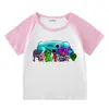 2023 nueva ropa infantil, camiseta de manga corta de verano para niños, camiseta raglán para niños y niñas, camiseta de media manga para bebés, top para niños