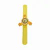 Pulsera de Trompo de Dibujos Animados Giratorio para Niños Estudiantes Anillo de Presión de Silicona Giratorio Tridimensional