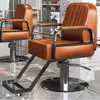 Silla de Barbería de Moda Famosa en Internet, Silla Específica para Cortes de Cabello en Salón, Asiento Reclinable y Ajustable para Peluquería, Permanente y Teñido
