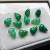 Colgante de Ágata Gris Hielo de Alta Calidad en Forma de Calabaza, Aretes DIY de Calcedonia Tridimensionales, Pulsera, Colgante de Jade, Accesorios Sueltos, Colgantes al Por Mayor