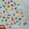 Adesivos de Unha Tensor 3D Girassol Ts-3739 Série de Flores e Frutas Relevadas Estilo Fresh Ins