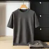 Suéter de hombre de punto con cuello redondo y manga corta, no de lana, transfronterizo, suéter de manga corta transfronterizo, camiseta básica de manga corta, camiseta de punto