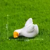 Paisaje en miniatura, figura de ganso regordete creativa y linda, accesorios de decoración DIY, adornos de escritorio y para coche, figuritas pequeñas de resina