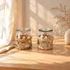 Vaso de Vidro Tecido à Mão de Palha Transfronteiriço Multi-especificação para Sala de Estar em Casa Vaso para Flores Artificiais Garrafa Decorativa Transparente Fashionável para Quarto