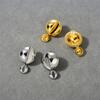 Pendientes de bola de metal irregulares con diseño de moda europeo y americano, pendientes de nicho con forma de globo aerostático de alta calidad para mujer
