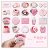 20 Piezas de Imanes para Refrigerador Estilo Ins Rosa Creativos Personalizados Transfronterizos Frescos Pequeños Pegatinas Magnéticas Suaves DIY Magnéticas Impermeables Venta al por Mayor