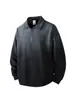 Sudadera con cuello alto y media cremallera para hombre, estilo American high street, top casual teñido por pulverización, polo para hombre de otoño como capa base