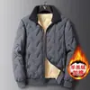 Chaqueta de invierno personalizada para hombre de lana de cordero, corte holgado, forro polar, engrosada, cálida, cortavientos, chaqueta casual para hombre, abrigo de algodón