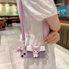 Adecuado para Comercio Exterior iPhone 16 Cartera con Portatarjetas Funda Cruzada para Teléfono Apple 17 Correa de Dibujos Animados Kuromi Suave