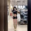 Estilo americano Hot Girl Sexy Cintura Baixa Denim Super Shorts Feminino Verão Novo Slim-fit Slimming Justo Perna Larga Calças Quentes Quadril