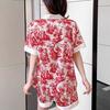 Pijama de Seda Gelada Feminino Verão Manga Curta Shorts Roupa de Casa de Alta Qualidade Roupa Externa Roupa de Casa Terno de Seda Nova Temporada 2023