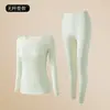 Conjunto de cuidados com a pele com ácido hialurônico para mulheres, atacado de comércio exterior transfronteiriço europeu e americano, roupa íntima térmica para outono e inverno, sem costura, tamanho grande, manga longa e calça longa