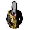 Camisa con cremallera de Mike Jackson para hombre, suéter con capucha y estampado 3D, cárdigan informal, venta al por mayor, comercio exterior de Amazon