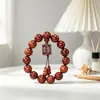 Pulsera de Cuentas de Oración Budista de Madera Más Vendida, Palo de Rosa Hoja Pequeña, Sándalo Verde Fragante, Colgante Cuadrado de Palo de Rosa Amarillo, Fabricante de Transmisiones en Vivo, Venta al por Mayor de Artículos Culturales y Artísticos