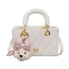 Bolso de Mano Nuevo con Patrón de Diamantes Primavera y Verano Bolso Cuadrado Pequeño de Lujo Ligero de Moda Versátil para el Trabajo Estilo Pequeño Chanel Bolso de Hombro Único Cruzado