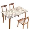 Mantel Geométrico poligonal con Borde Dorado Personalizado para Mesa de Comedor con Borde de Tela Estampado Digital, Mantel Rectangular