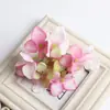 Simulação de cabeça de hortênsia DIY handmade hortênsia guia de casamento hortênsia Parede única pequena hortênsia falsa decoração de flores
