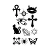 Nuevas pegatinas de tatuajes de purpurina creativas de bricolaje transfronterizas de Amazon para niños y adultos, Y2K Navidad Halloween
