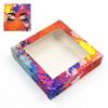 Caja de Papel de Color Cuadrada Caja de Embalaje para Par de Pestañas Postizas Ventana Caja para Pestañas Sin Soporte