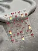 Adesivos para Unhas Série de Natal Embossados Desenho Animado Árvore de Natal Estrela de Cinco Pontas Laço Adesivos de Unha Adesivos Decoração Atacado