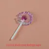 Acrílico Artificial Transparente Más Ojo de Oveja Uña Paleta Llavero Colgante DIY Flor Pequeña Joyería Accesorios