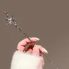 Horquilla para el cabello de rosa con forma de serpiente para mujer, nicho, sentido de alta gama, horquilla para moño en la parte posterior de la cabeza, horquilla moderna, simple, de moda, accesorio para el cabello