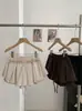 Falda Plisada de Gamuza para Mujer KEKEZOON, Nueva Falda Corta Abullonada Línea A Adelgazante de Otoño, Anti-exposición 8875