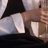 Pulsera Pequeña Cuadrada de Plata de Ley 925 para Mujer Verano 2023 Nueva Moderna ins Nicho Alta Gama Lujo Ligero Joyería de Mano Extremadamente Fina