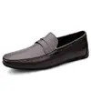 Zapatos de Hombre sin Cordones, Zapatos Nuevos de Piel, Suelas Suaves, Superficies Suaves, Zapatos de Piel Casual de Negocios, Zapatos de Punto Cómodos para Hombre, Tendencia al por Mayor