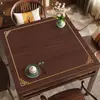 Nuevo Mantel Cuadrado para Mesa de Comedor Estilo Chino, Mesa de Centro de Madera Maciza, Impermeable, Resistente al Aceite, Resistente al Calor, Lavable, Mantel de Cuero Cuadrado para Mesa