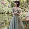 Vestido de Dama de Honor 2026 Nuevo Estilo Elegante Estilo Bosque Súper Hada Vestido Largo Que Se Puede Usar en Tiempos Normales o como Vestido de Noche de Banquete en Verano