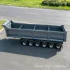 Ventas de Fábrica Semirremolque Volquete Trasero Tipo U de 6 Ejes Semirremolque Volquete Trasero de Arena y Grava Semirremolque Volquete Trasero para Transporte de Granos