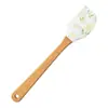 Mini Conjunto Raspador de Silicone Raspador Doméstico Raspador de Silicone com Padrão Criativo Fofo Cabo de Madeira Ferramenta de Confeitaria Limpar